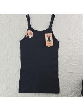 Shapermint Essentials Scoop Neck Cami Black Shapewear Tank Top NWT Size Small